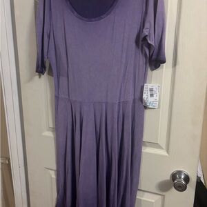 Nwt LuLaRoe Purple Women's Dress Nicole 3xl